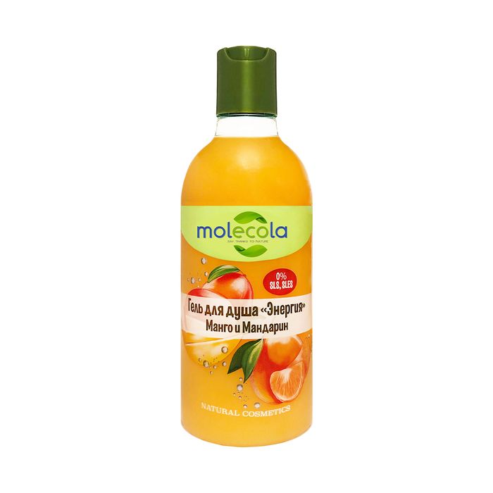 MOLECOLA Гель для душа  &quot;Энергия&quot; тропическое манго и мандарин 400 ml