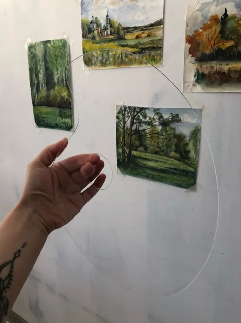 Палитра для красок овальная прозрачная акриловая