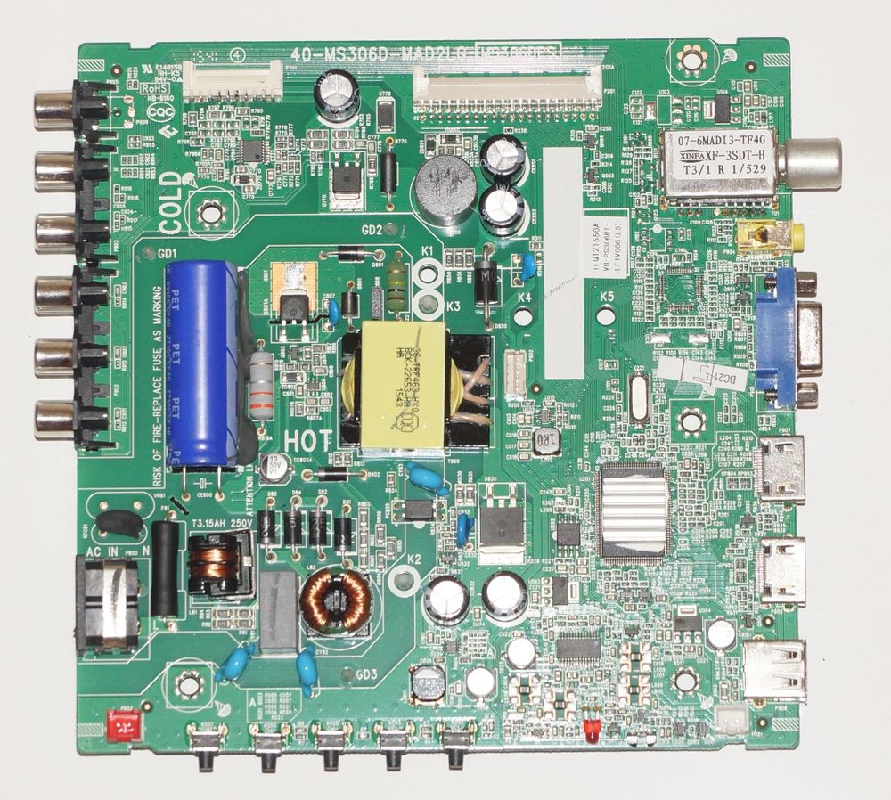 40-MS306D-MAD2LG MS306DPS IFQ121550A mainboard телевизора TELEFUNKEN