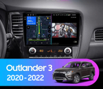 Магнитола Mitsubishi Outlander 3 2019-2022 (прямоугольный климат) - FarCar BM2005M-2K монитор 10.36" 2K QLED на Android 14, TS10, 4+32Гб, CarPlay, 4G SIM-слот