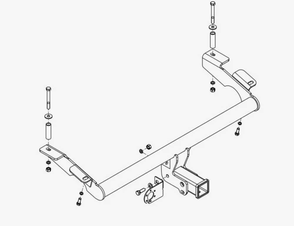 Фаркоп для Chevrolet Niva, Niva Travel. Тип шара: E. Нагрузки: 1250/75 кг, VAZ-71B