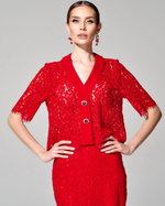 Укороченная блуза из французского кружева