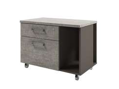 Тумба подкатная 800х450х568 D-292 Бетон Чефалу светлый/Трюфель