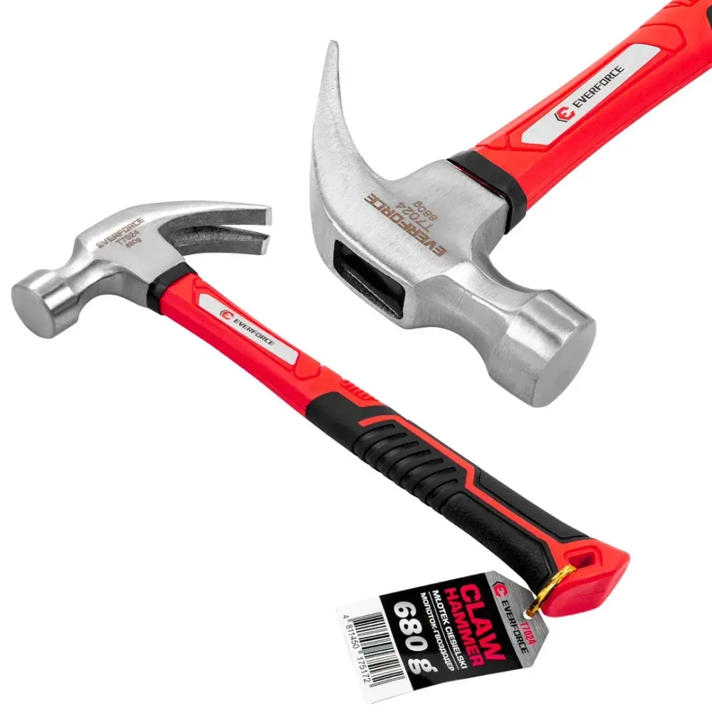 Молоток-гвоздодер 680гр. EVERFORCE EF-T7024
