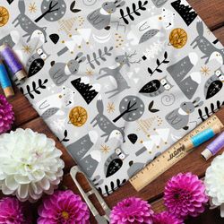 Ткань оксфорд 600 зимующие дикие животные