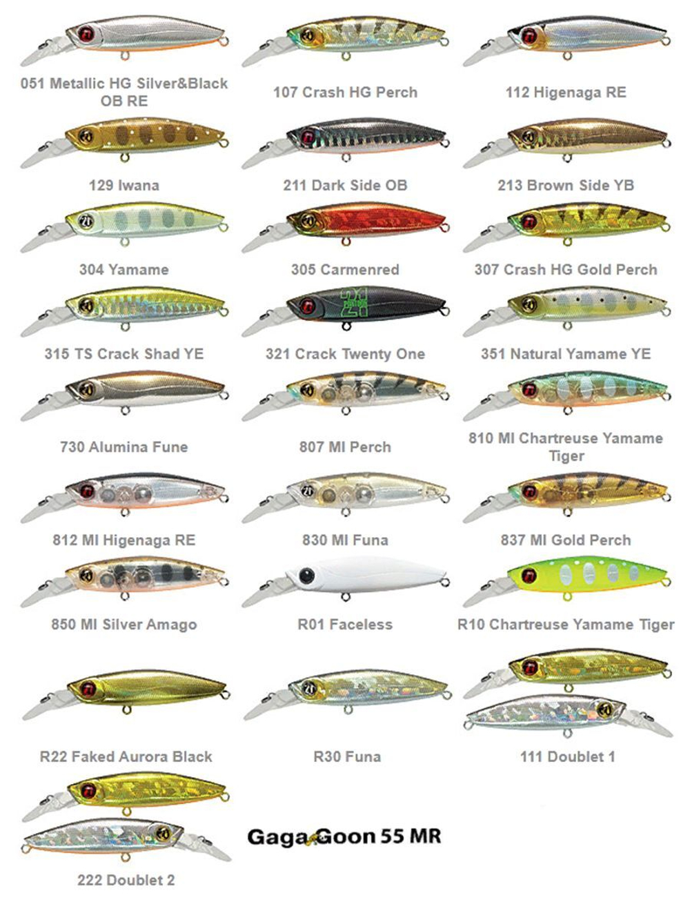 Воблер для рыбалки Pontoon21 GagaGoon 55SS-MR, 55мм, 5.0 гр., 1.2-1.5 м., цвет 307