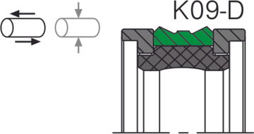Уплотнение поршня K09-D