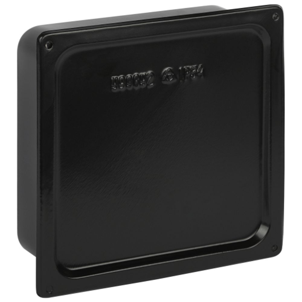 Коробка протяжная ЭРА Y-996-200-200-80-54 металлическая У-996 с уплотнителем 200х200х80мм черная IP54