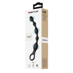 Черная анальная цепочка с вибрацией Van - 24,8 см. (Цвет: черный)