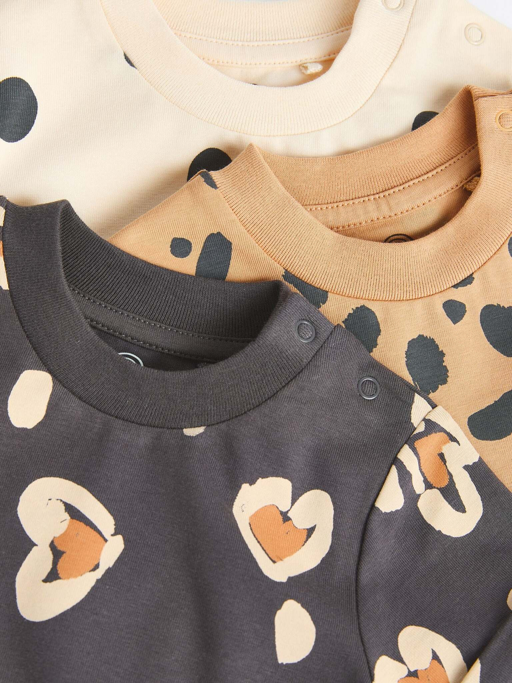 Боди с коротким рукавом для малышей Next K93-661, 3 шт., Серый, Оранжевый, Бежевый