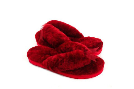 UGG Fluff Flip Flop II Bordo