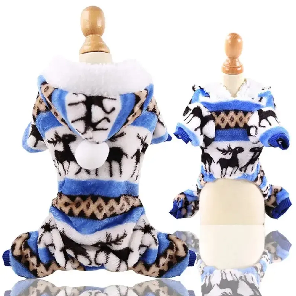 Комбинезон зимний для мелких и средних пород собак «МОДНЫЙ БРО», цвет голубой, р ХXL