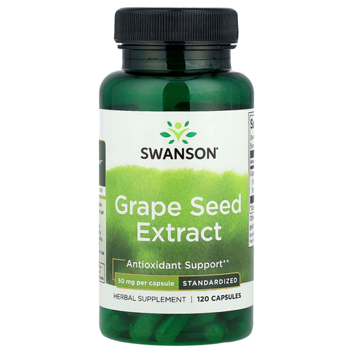 Swanson, Экстракт виноградных косточек, 50 мг, 120 капсул