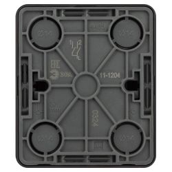 Выключатель ЭРА Эксперт 11-1204-05 двойной IP20 10АХ-250В ОУ антрацит