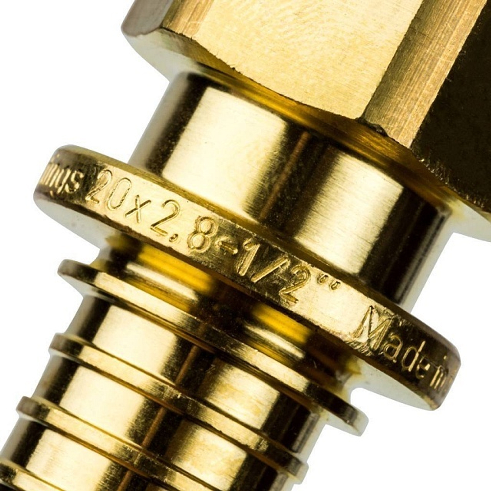 STOUT Переходник с внутренней резьбой 20x1/2" аксиальный для труб из сшитого полиэтилена