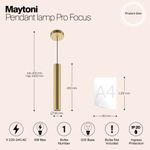 Подвесной светильник Maytoni MOD161PL-01G1