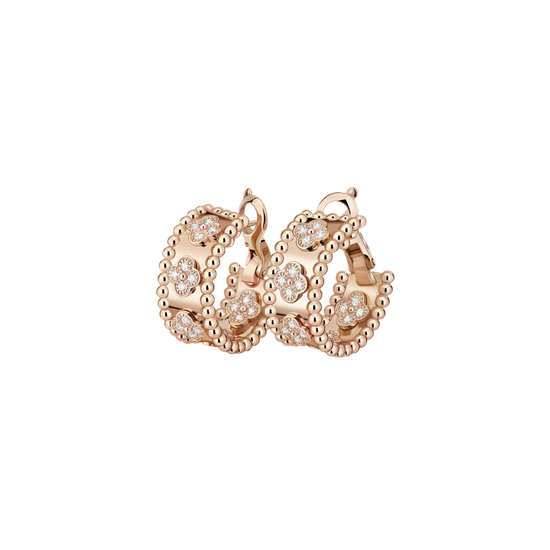 Серьги-кольца Perlee clovers Van Cleef & Arpels