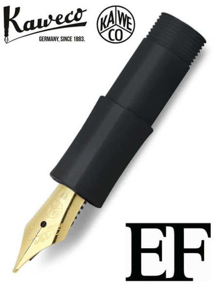 Перо с секцией захвата для ручек Kaweco Classic Sport EF 0.5мм черный золотой (10001050)