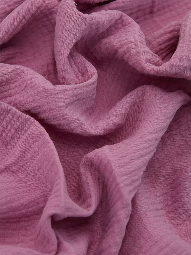 Ткань Муслин, 120 гр/м2, 100% хлопок, ш. 130 см, розовый флокс