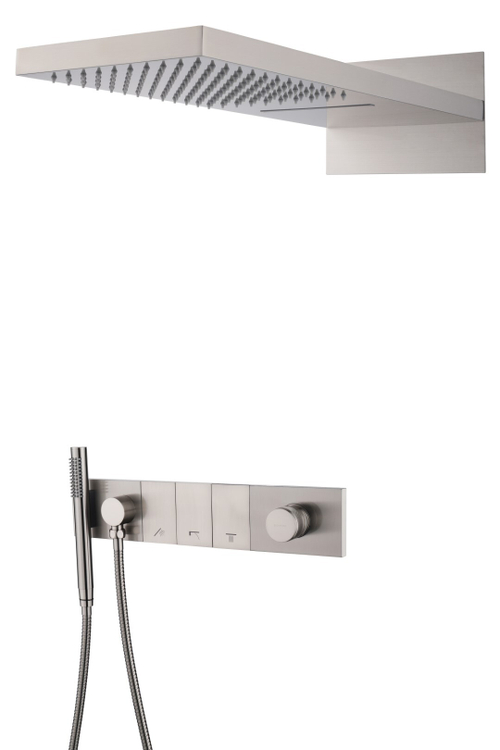 Boheme Встроенная душевая система ZODIAC, трехпозиционная Nikel Brush