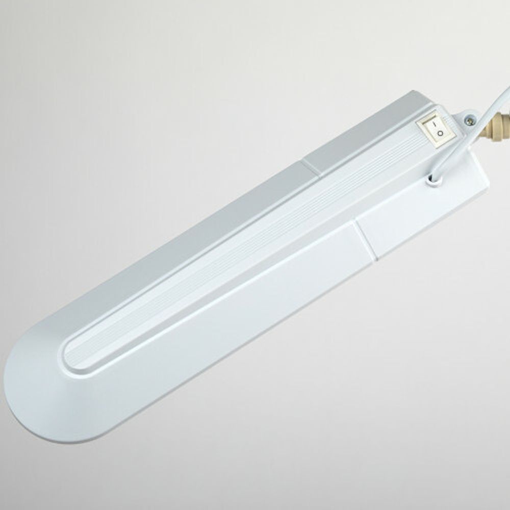 Настольный светильник ЭРА NL-201-G23-11W-W с лампой PL на струбцине белый