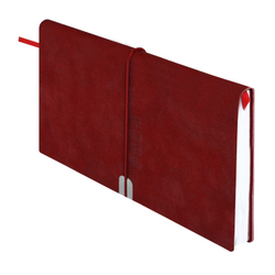 Еженедельник датированный 2026 ESCALADA, 175х95 мм, 64 л., арт. 70394/ 40 ТИВОЛИ ГЛОСС КРАСНЫЙ (кожзам: мягкий переплёт, материал обложки: искусственная кожа "Тиволи глосс"; декор: блинтовое тиснение; способ крепления блока: ниткошвейный; вн. блок: 6