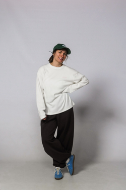 Брюки-бананы из плотного футера без начеса "Горький шоколад"