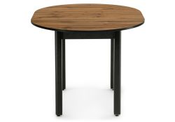 Стол Шен 90(119)х90х74 черный / дуб вотан