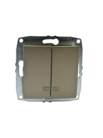 Выключатель 2-кл с подсветкой бронза