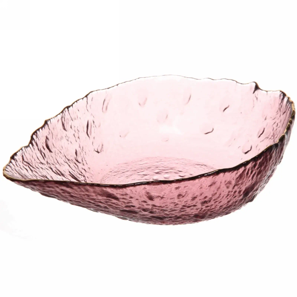 Салатник стеклянный «ICE CRYSTAL» 19,5см сиреневый