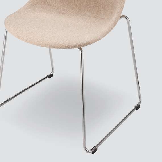 Стул Vid Soft бежевый, ножки хром