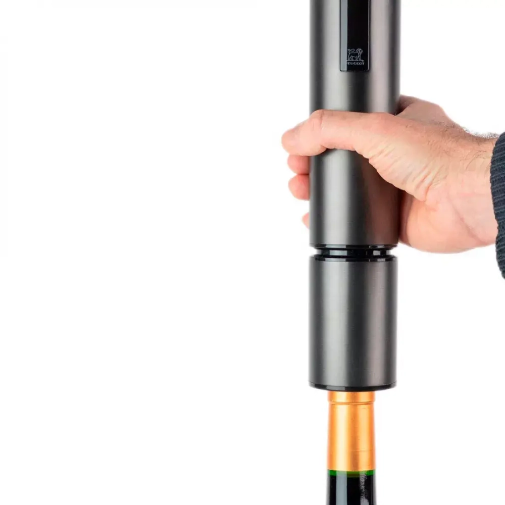 Штопор электрический и обрезатель фольги Peugeot Elis Touch темно-серый в подарочной упаковке