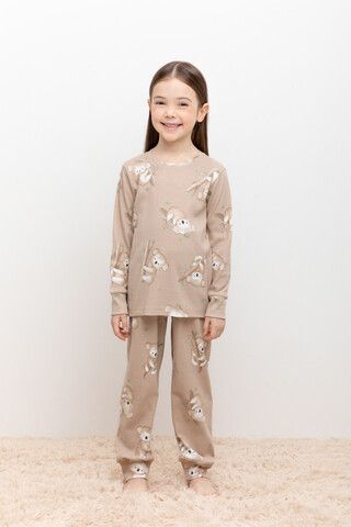 Пижама  для девочки  К 1552/какао,коалы