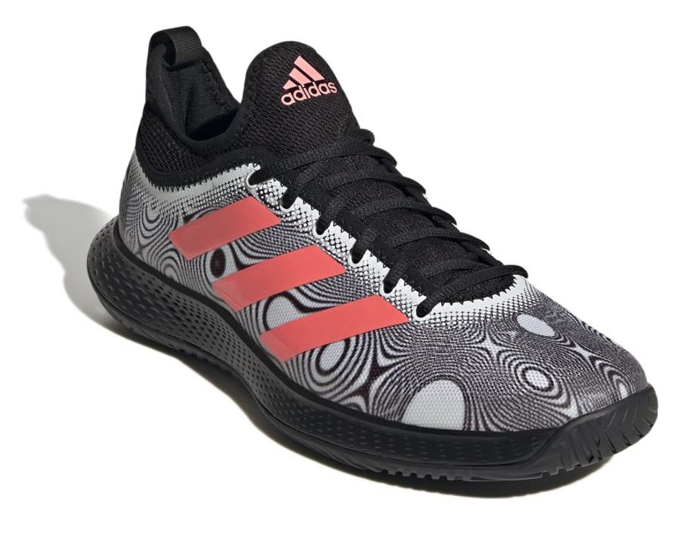 Мужские кроссовки теннисные Adidas Defiant Generation M - cloud white/acid red/silver metallic