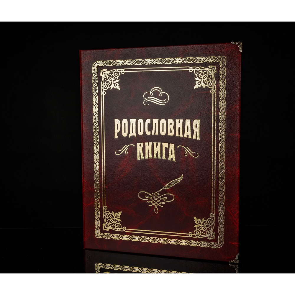 Семейный альбом родословная книга "Застолье", обложка балакрон (вишня)