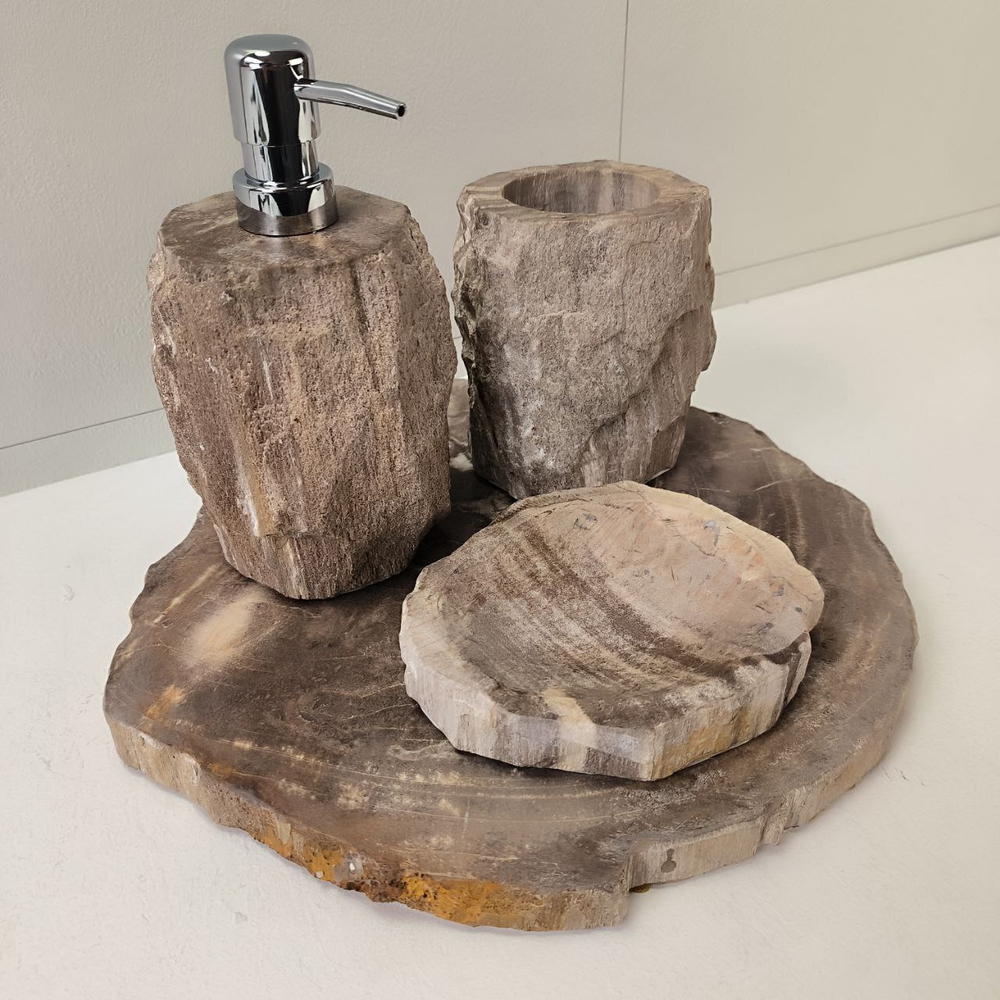 Набор из окаменелого дерева 4 предм Fossil Set NF-63282 поднос 149