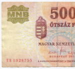 Банкноты Венгрия 500 и 1000 форинтов 2011 год. VF