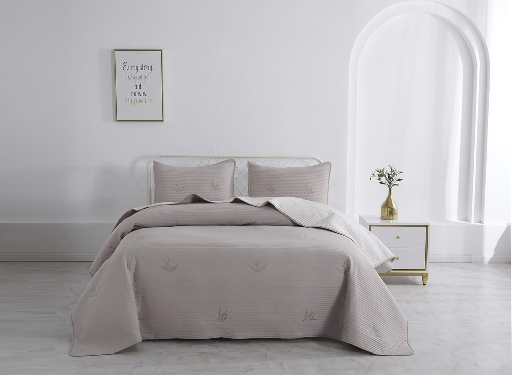 Покрывало 160х220 и наволочка 50х70 Sofi De MarkO Жаклин коричневое