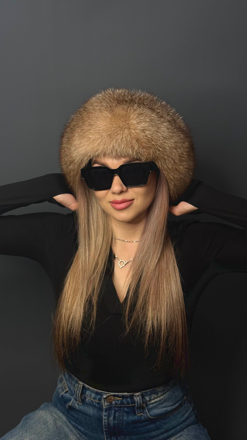 Повязка из меха Блюфрост цвет Обесцвеченный