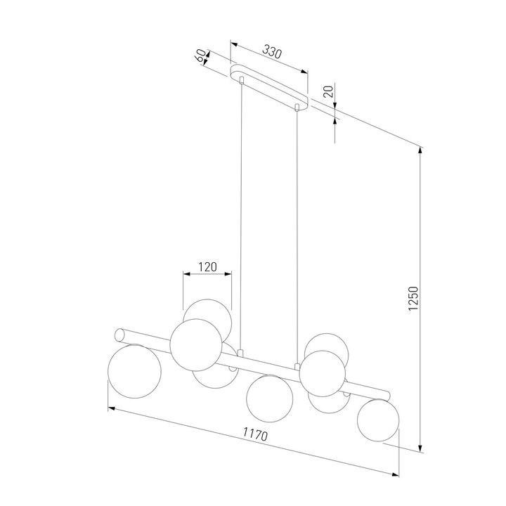 Подвесная люстра TK Lighting 5906 Estera Wood