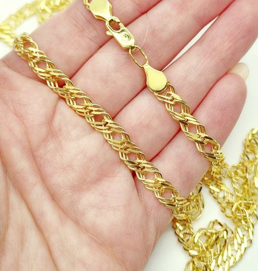 Цепочка Тройной ромб 6 мм_2