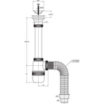 СИФОН WIRQUIN ЭЛИТ С УДЛИН.ВЫПУСКОМ НЕРЖ.ЧАШКОЙ D70ММ 30986142