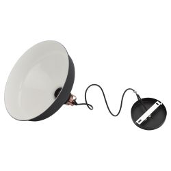 Светильник подвесной ЭРА PL2 BK/RC под лампу E27 высота плафона 200мм подвеса 780мм черный/медь