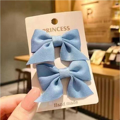 Заколки-бантики 2шт (голубые)