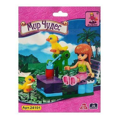 Конструктор блочный "Город. Мир чудес" 36эл. пакет Аусини 24101