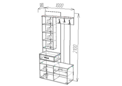 Прихожая ПР11 крафт светлый