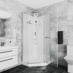 Душевая кабина Ceruttispa (ЧеруттиСпа) CHIKA901T, с низким поддоном, 90x90x225