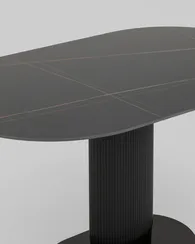 Стол Must 130х80 см, чёрная керамика