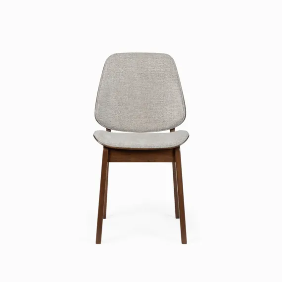 Стул Erza, серая ткань, орех