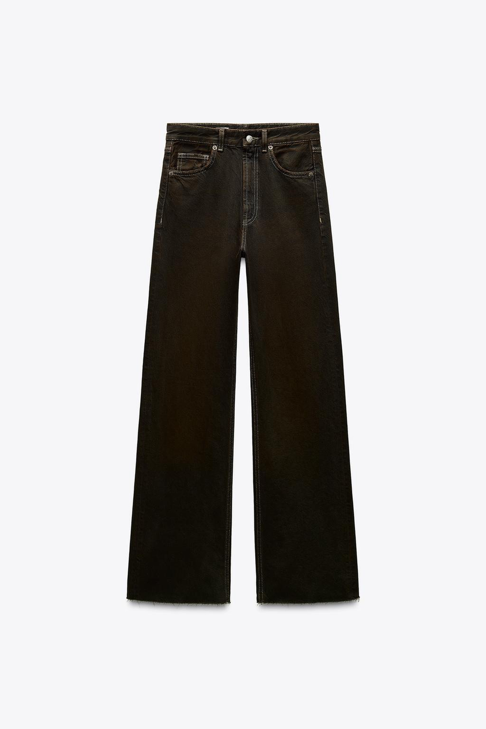Джинсы с высокой посадкой trf wide leg